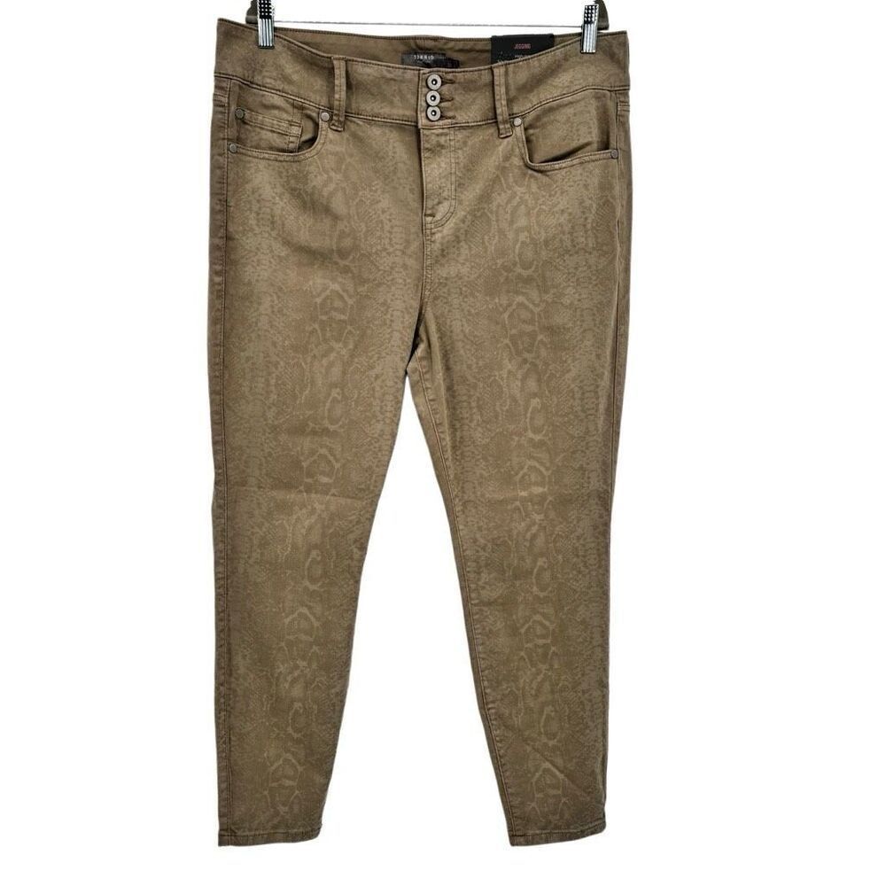 Torrid High Rise Super Soft Jeggings Tan Python Size 18 Short‎